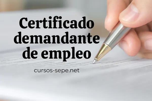 Consigue tu certificado de demandante de empleo en el SEPE por internet fÃ¡cilmente.