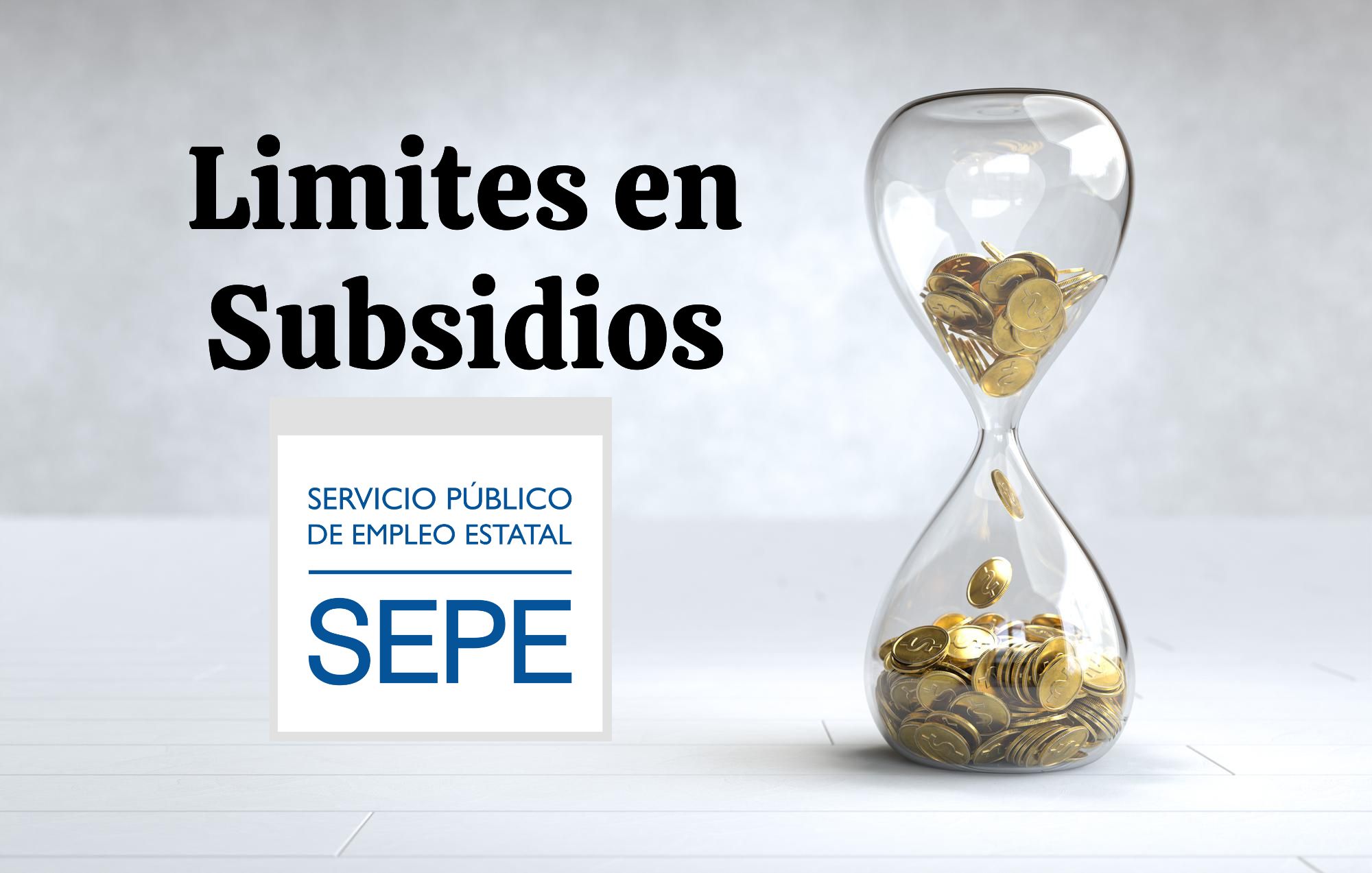 Reloj de arena lleno de monedas que simula el cobro de subsidios del SEPE