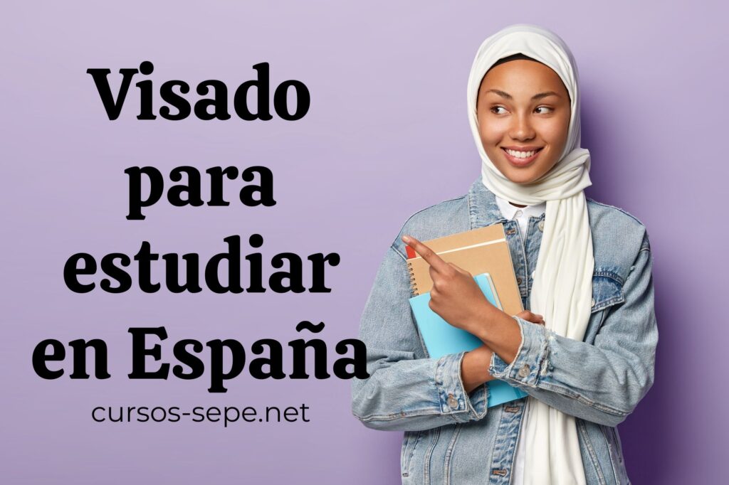 Chica con visado para estudiar en España.
